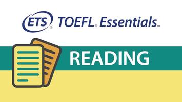 TOEFL Essentials 시험의 읽기 관련 영상 섹션